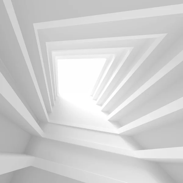 Contexto da Arquitetura Abstrata. Edifício do túnel branco — Fotografia de Stock
