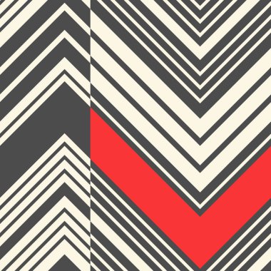 Sorunsuz Zig Zag desen. Soyut siyah ve kırmızı şerit Backgrou