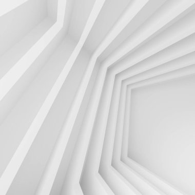 Mimari tasarım. Beyaz Modern arka plan. En az B