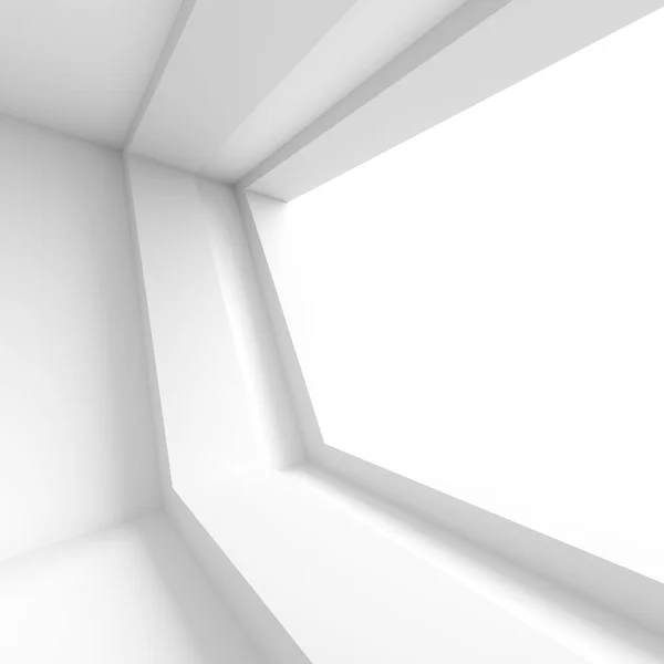 Design de Arquitetura Abstrata. Fundo do túnel branco — Fotografia de Stock