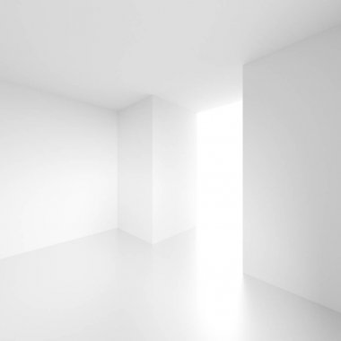 Fütüristik mimari arka plan. En az Office Inte