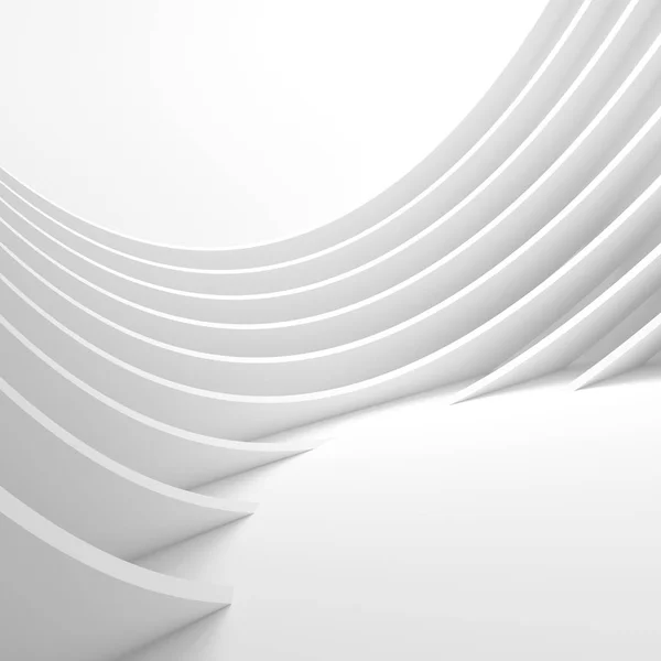 Weiße Architektur kreisförmigen Hintergrund. Moderne Bauweise — Stockfoto