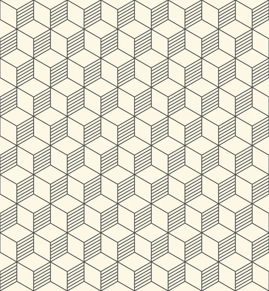 シームレスなキューブのパターン。抽象的な未来的な折り返しの背景 — ストックベクタ