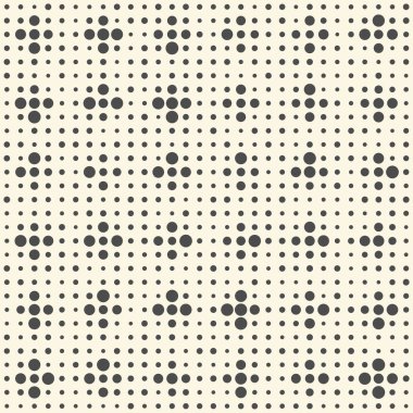Sorunsuz nokta deseni. Vektör tek renkli daire arka plan