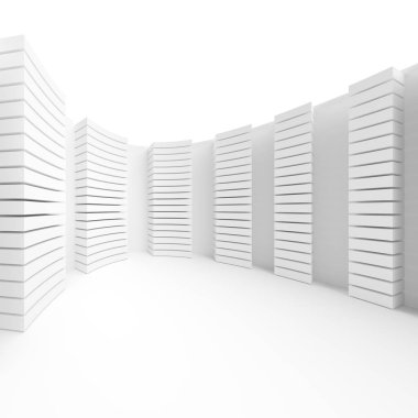 Çağdaş mimari tasarım. Beyaz en az geometrik Backgr