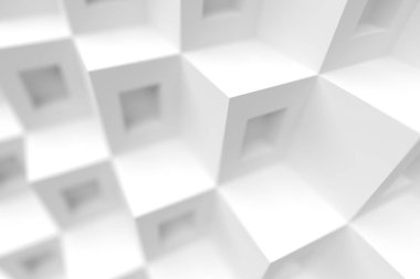 Yaratıcı Mimarlık arka plan. Beyaz minimalist tasarım
