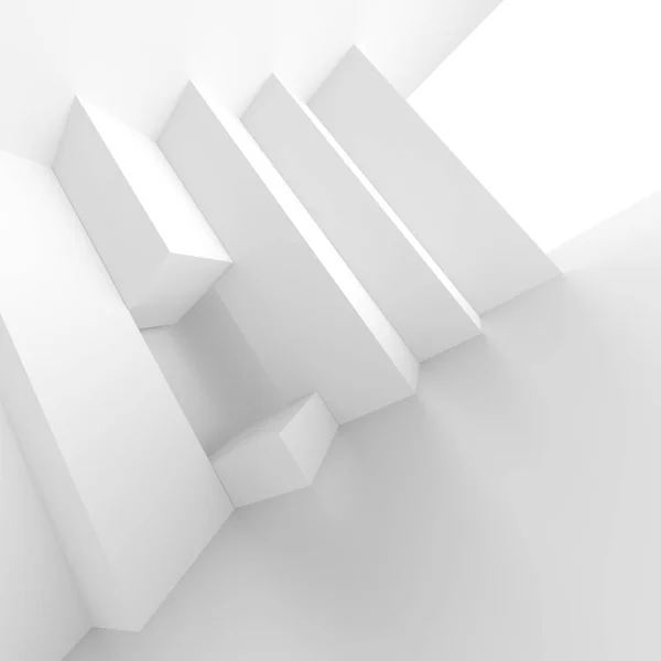 Hedendaagse architectuurontwerp. Witte minimale geometrische Backgr — Stockfoto