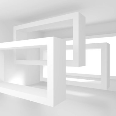 Yaratıcı Modern endüstriyel kavramı. Beyaz arka plan