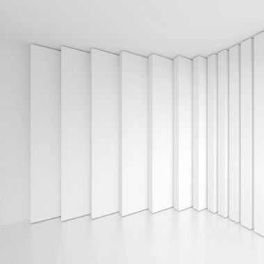 Beyaz duvar. Yaratıcı endüstriyel kavramı. Modern mimari Bac