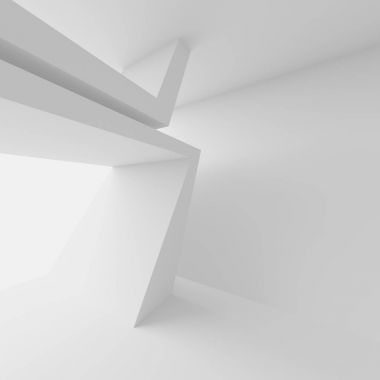 Mimari tasarım. Yaratıcı endüstriyel kavramı. Beyaz