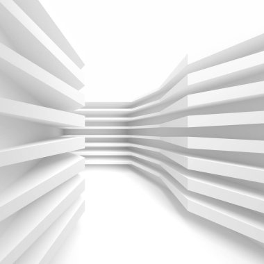 Beyaz Modern mimari tasarım. En az boş Hall