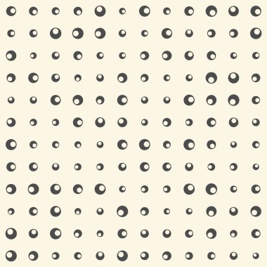 Kesintisiz Daire desen. Vektör tek renkli geometrik arka plan