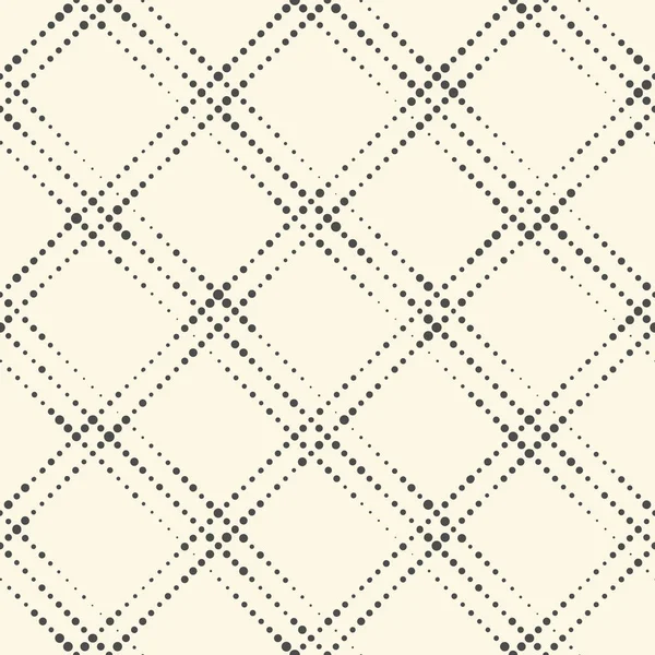 Seamless Grid Pattern. Vector Black and White Pixel Minimalistic — Stock Vector