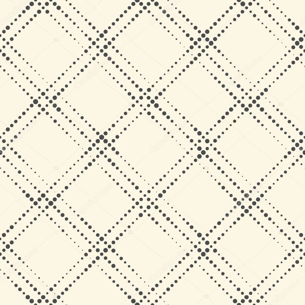 Seamless Grid Pattern. Vector Black and White Pixel Minimalistic