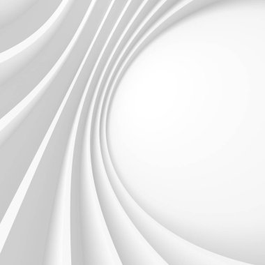 Mimari arka plan. Beyaz daire bina