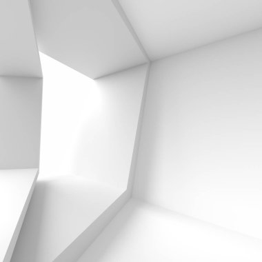 Beyaz mimari arka plan. Soyut Minimal tasarım