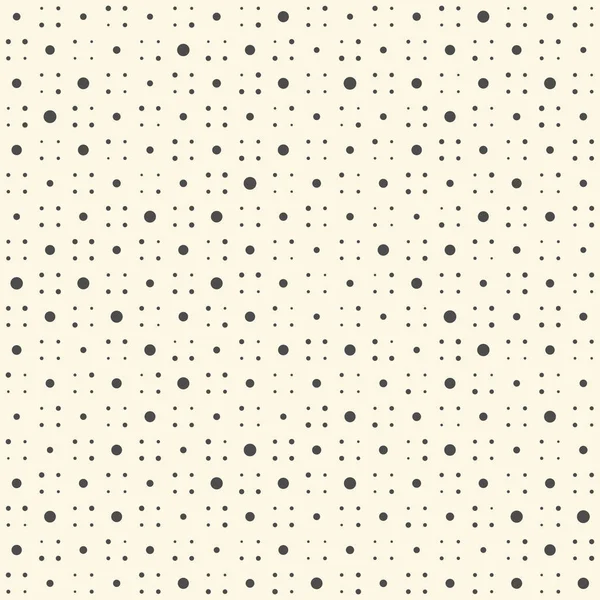 Seamless Minimal Circle Pattern. Vector Monochrome Polka Texture — Stock Vector