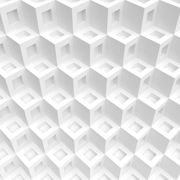 White Cubes Background. Modern Graphic Design. 3d Renderig