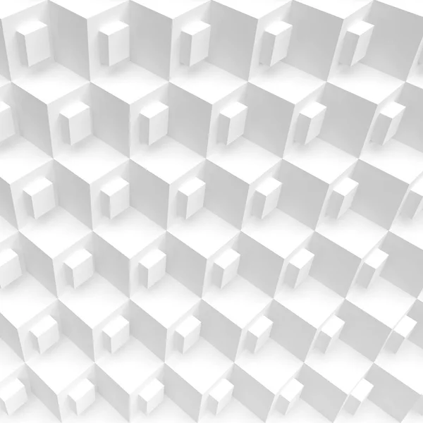 3D weiße Würfel Hintergrund — Stockfoto