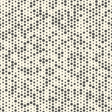 Kesintisiz en az daire desen. Vektör tek renkli Polka doku