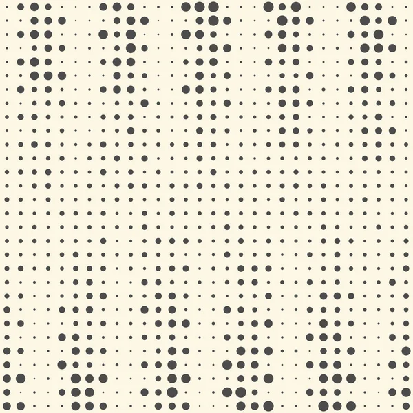 Seamless Minimalistic Dots Wallpaper. Vector Black and White Hal — Stock Vector