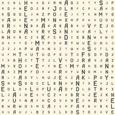 Sorunsuz adları desen. Soyut yazı tipi arka plan. En az grafiği