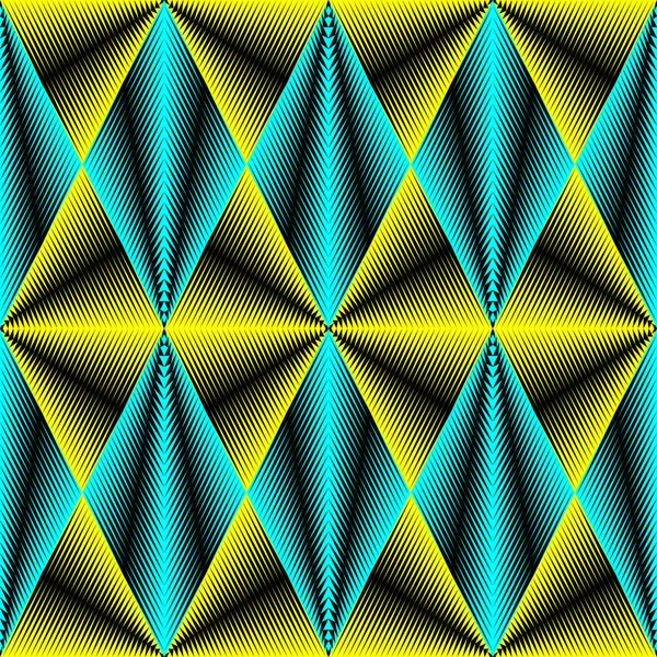 3d nahtlose ornamentale Muster. Volumen geometrischer Hintergrund — Stockvektor