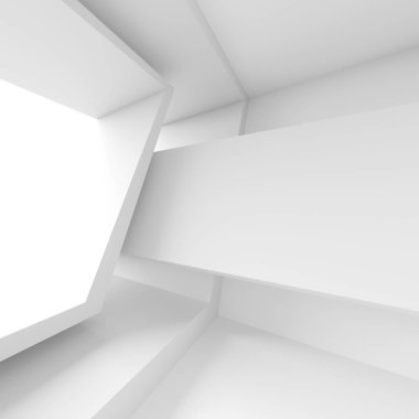 Pencere arka oda. Beyaz Modern iç arka plan