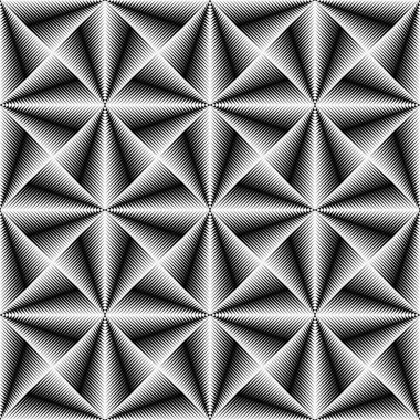 3D sorunsuz degrade desenli. Soyut optik adam
