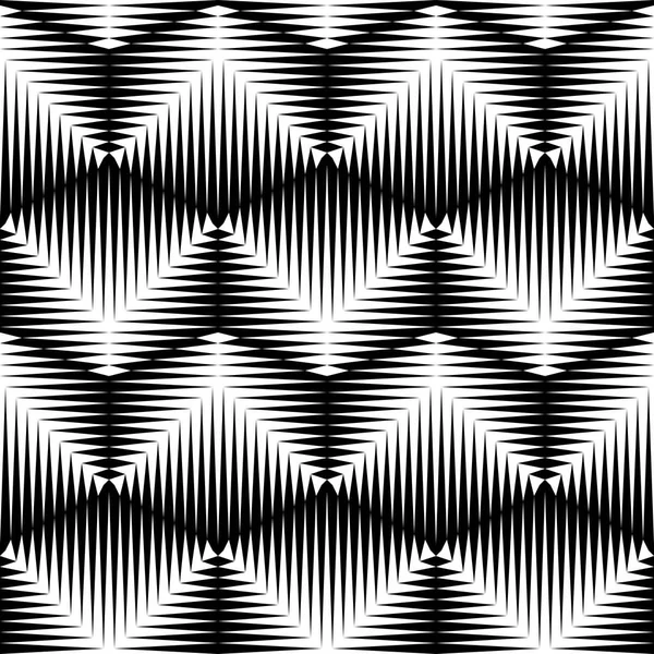 완벽 한 지그재그 패턴입니다. 추상 흑백 줄무늬 배경 — 스톡 벡터