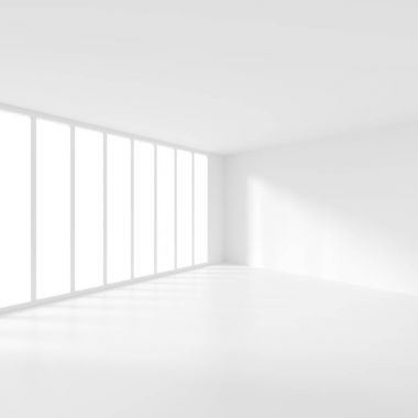 Modern iç arka plan. Beyaz boş oda