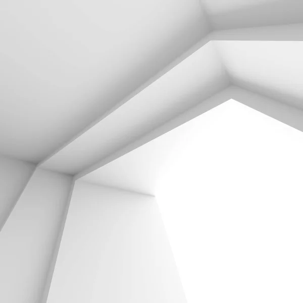 Interior design bianco. Sfondo di architettura moderna — Foto Stock