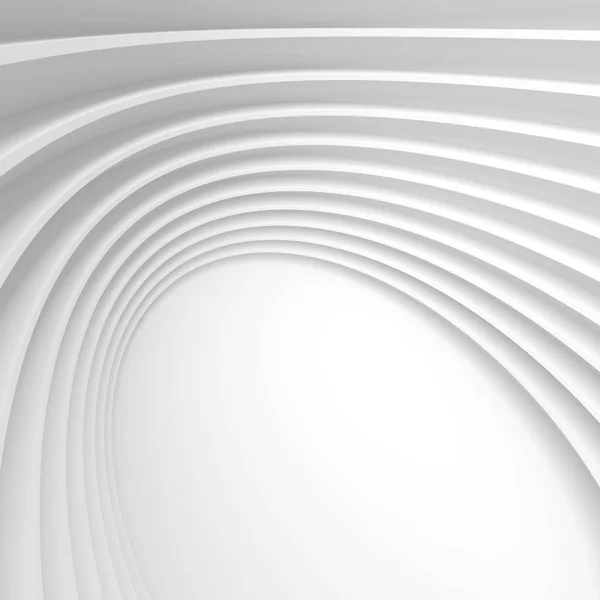 White Architecture Circular Background. Abstract Tunnel Design. — Stock Photo, Image