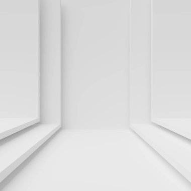 Beyaz küpleri arka plan. Soyut fütüristik tasarım