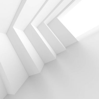 Modern bina kavramı. Beyaz mimari arka plan