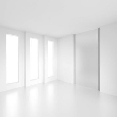 Modern iç mekan tasarımları. White Hall kavramı