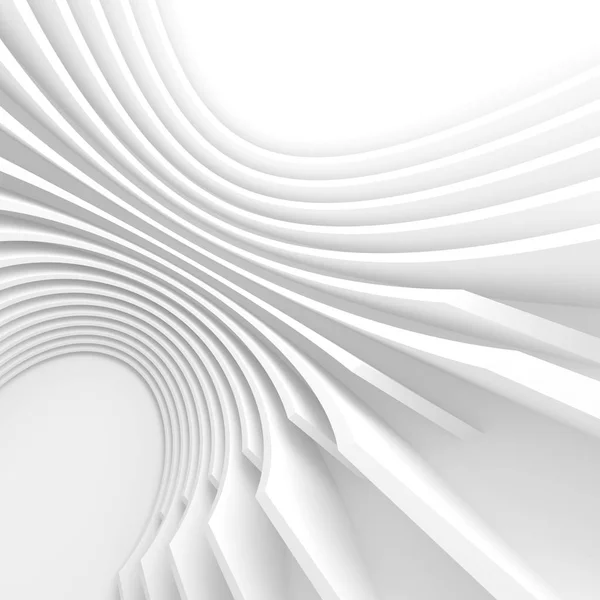 Abstrakta arkitekturen bakgrund. 3D-rendering av vit cirkulär — Stockfoto