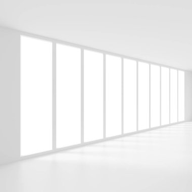 İç arka plan. Beyaz oda pencere