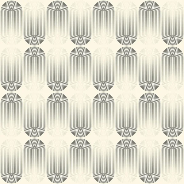 Sömlös böjda bakgrund. Minimal ellips mönster — Stock vektor