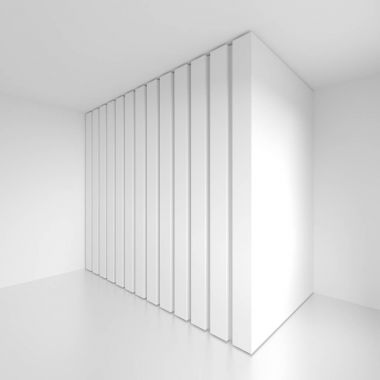 Mimari tasarım. Beyaz Modern arka plan. En az B