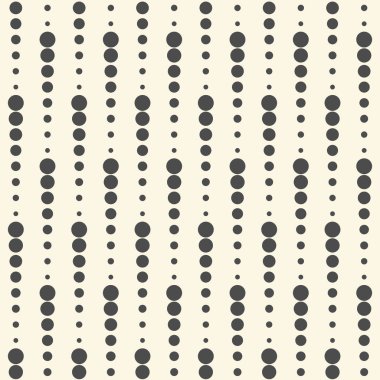 Sorunsuz nokta deseni. Vektör siyah ve beyaz daire arka plan