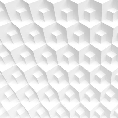 Beyaz inşaat küpler. Yaratıcı tasarım. Modern Arc