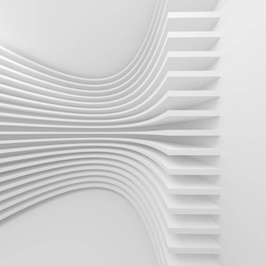 Mimari arka plan. Beyaz daire 3D render