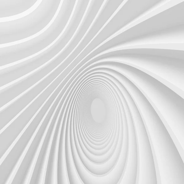 3D-Rendering des weißen kreisförmigen Tunnelbaus. Kreative Technik — Stockfoto