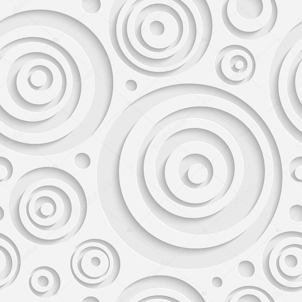 Seamless Bubble Background. White Circle Pattern