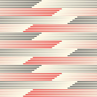 Sorunsuz siyah ve kırmızı çizgili duvar kağıdı. En az ambalaj kağıdı