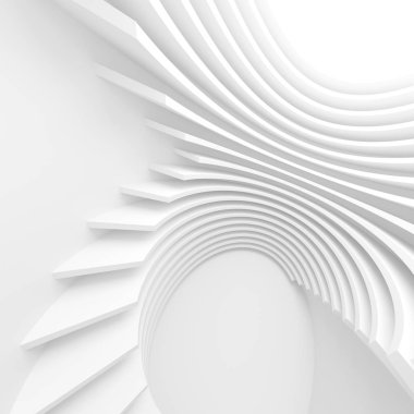 Modern mimari arka plan. Beyaz daire tünel oluşturma, 