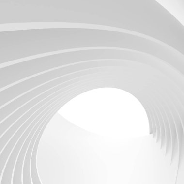 Modern mimari arka plan. Beyaz daire tünel oluşturma, 