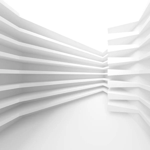 Concepto interior abstracto. Fondo de arquitectura blanca — Foto de Stock
