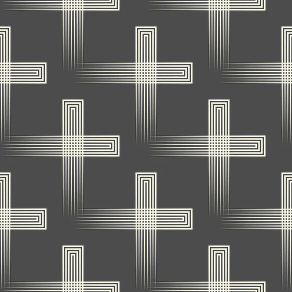 Abstraktní pozadí kříž. Bezproblémové mřížky vzor — Stockový vektor